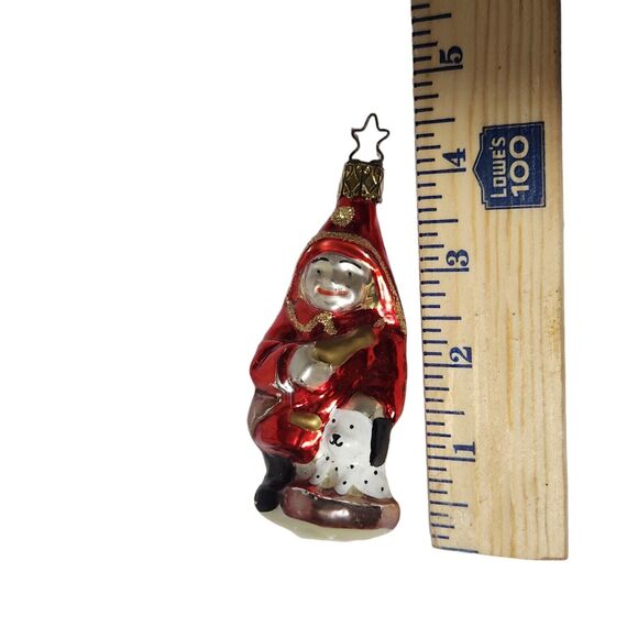 VTG FIREFIGHTER DALMATIAN CHRISTMAS ORNAMENT GERMANY MERCURY BLOWN GLASS EUC - Picture 5 of 6